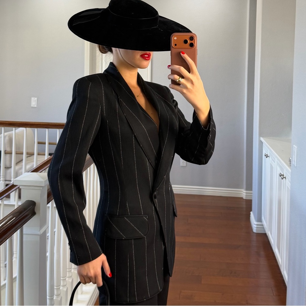 Paradox Black Pinstripe Blazer